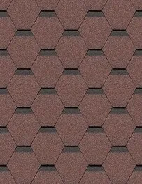 Гибкая черепица Стандарт (Standard), Сота, Красный Döcke