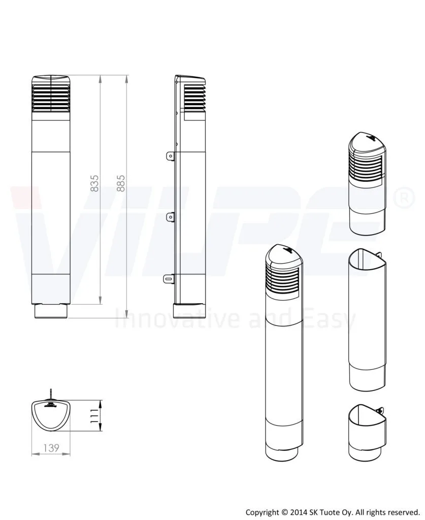 Комплект ремонтный Vilpe Ross 125/110 красный