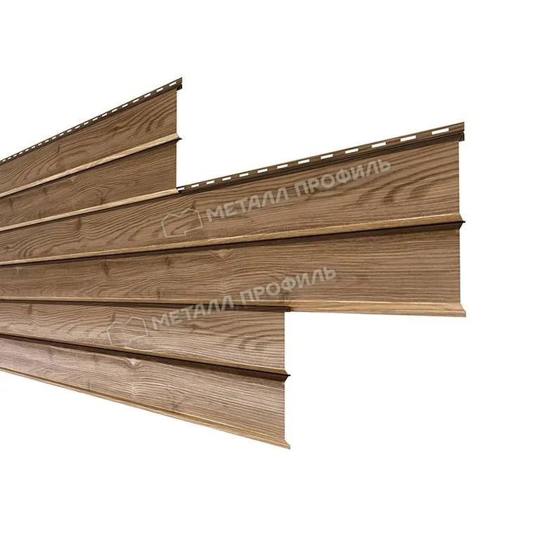Сайдинг L-брус-XL-Н-14х335, ECOSTEEL_T-01-Кедр-0.5