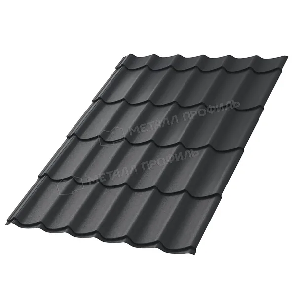 Металлочерепица МЕТАЛЛ ПРОФИЛЬ Ламонтерра-X (PureMPtech Мат-20-7024-0.5)