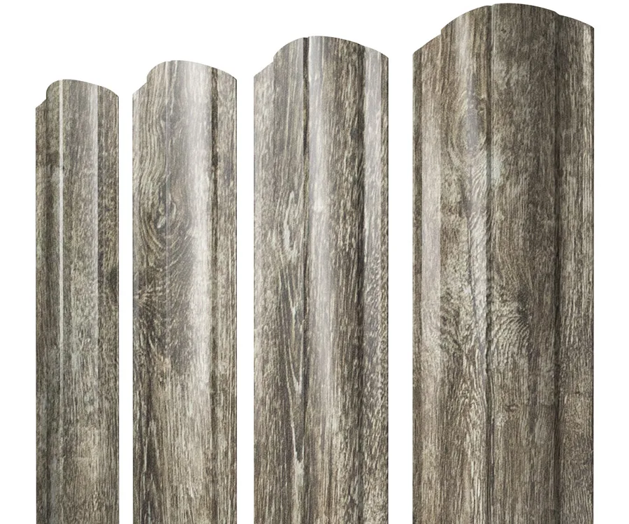 Штакетник Круглый фигурный 0,45 Print Elite Nordic Wood TwinColor