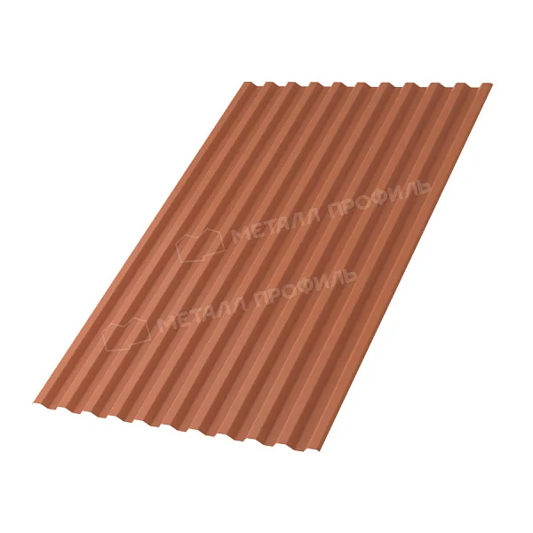Профлист МЕТАЛЛ ПРОФИЛЬ С-21x1000-A NormanMP Металл Профиль (ПЭ-01-8004-0,5), RAL8004 Коричневая медь