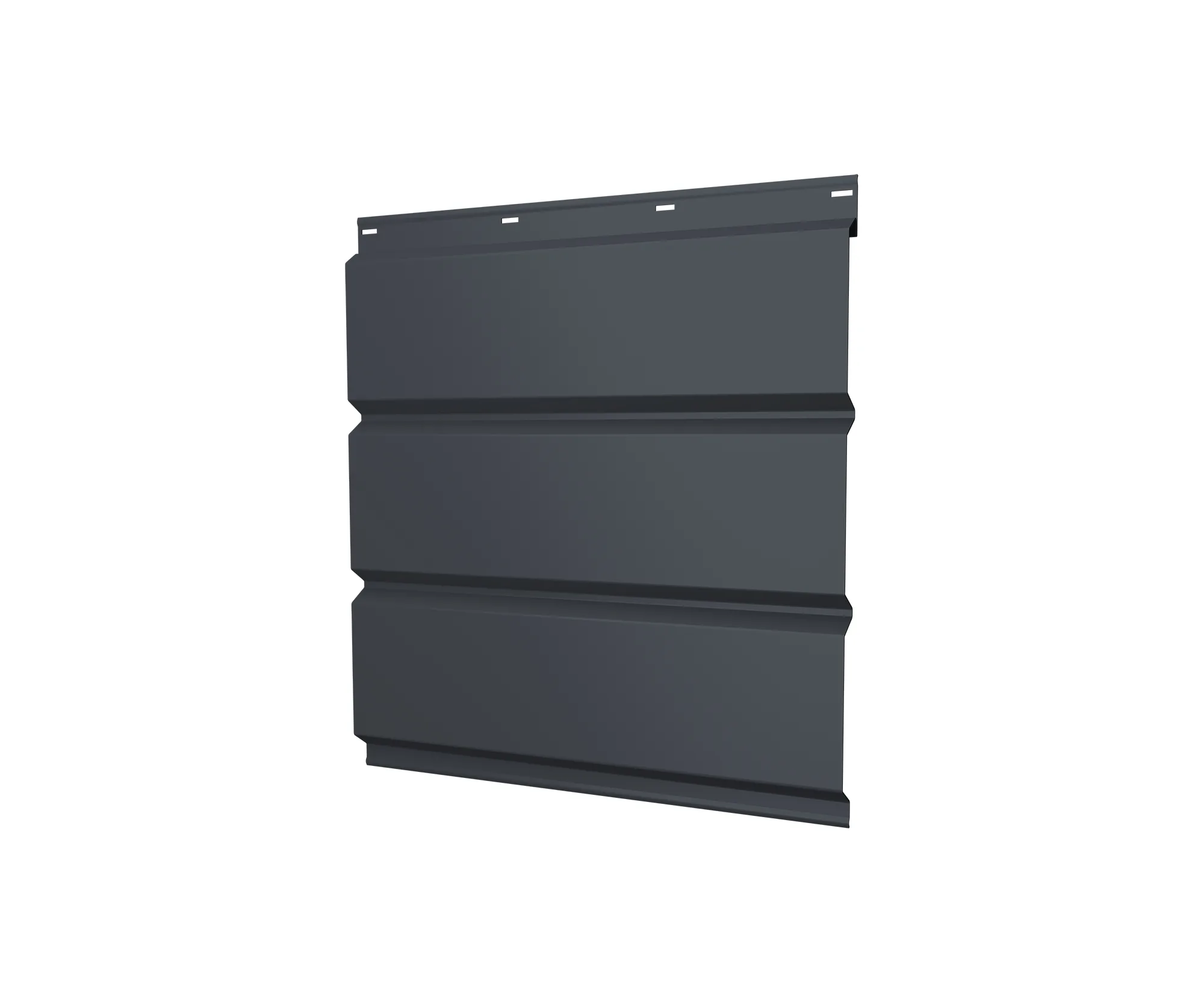 Софит металлический без перфорации 0,5 Satin Matt TX с пленкой RAL 7024 мокрый асфальт