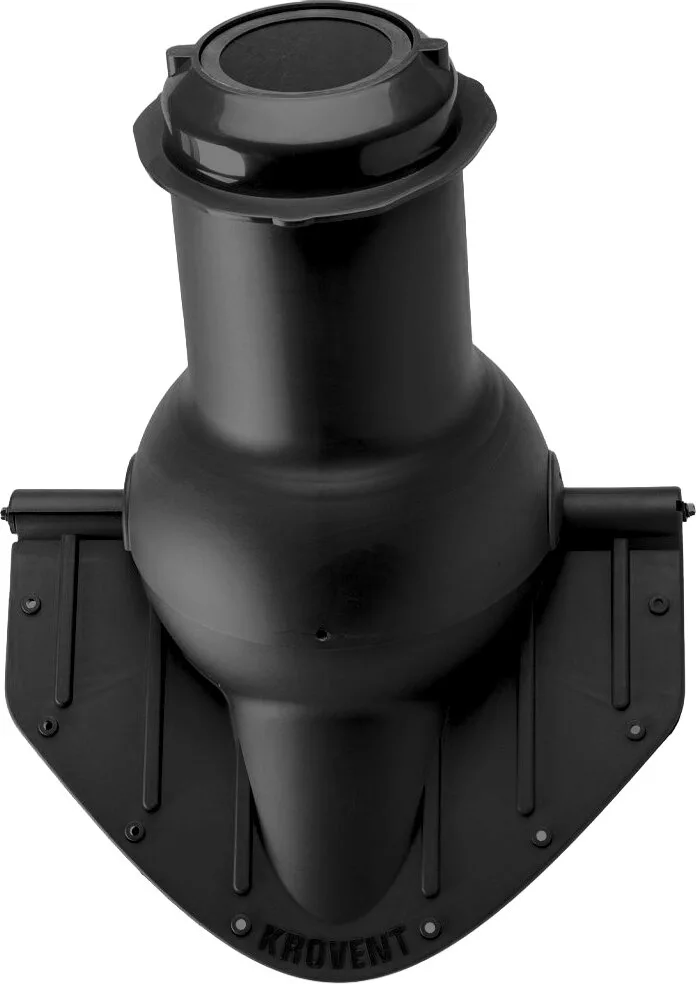 Выход канализации коньковый Krovent Пайп Кон (Pipe-Cone) 125/100 изолированный черный