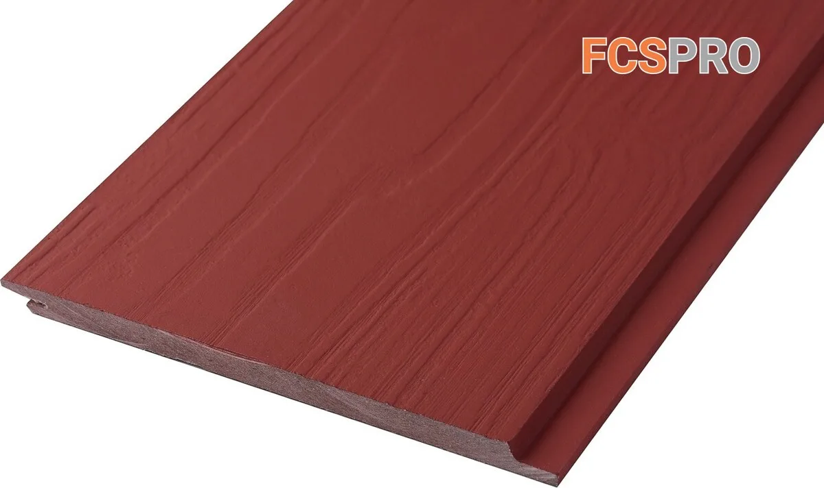 Фиброцементный сайдинг 190х10мм FCSPRO Вуд Клик F61 красная земля (3м)