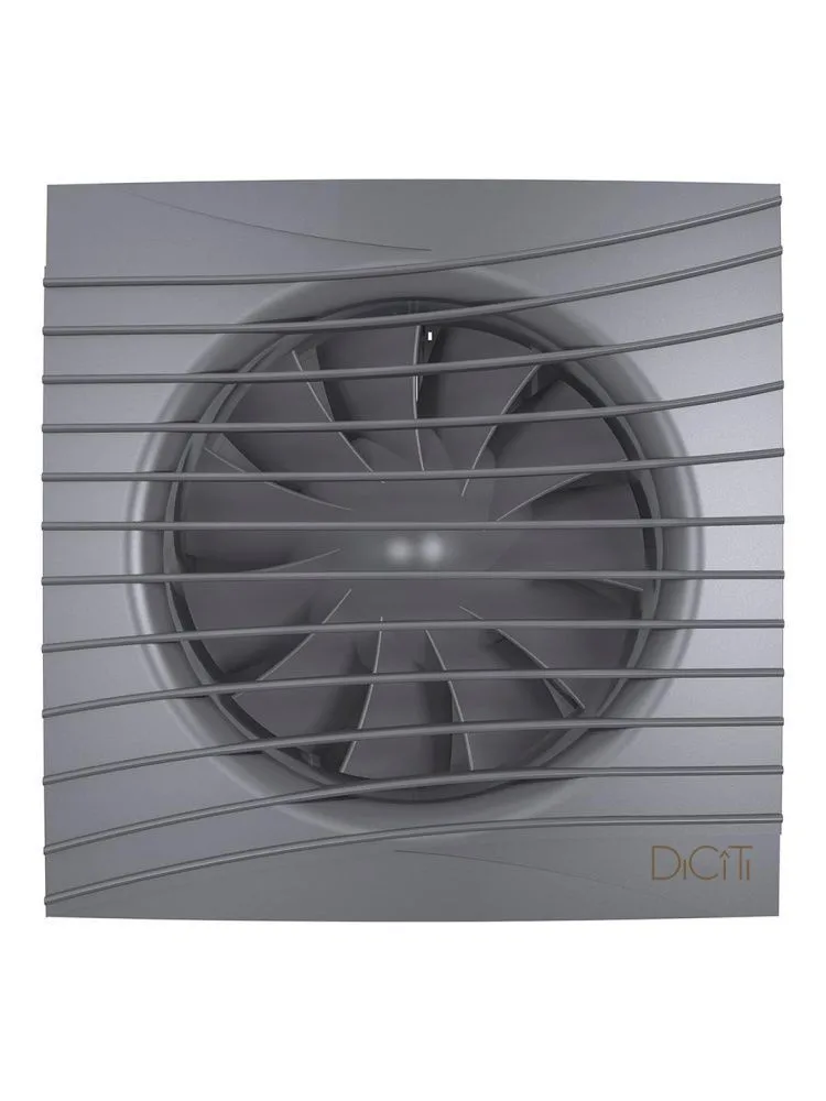 Вентилятор накладной SILENT D125 обратный клапан Dark gray metal DICITI