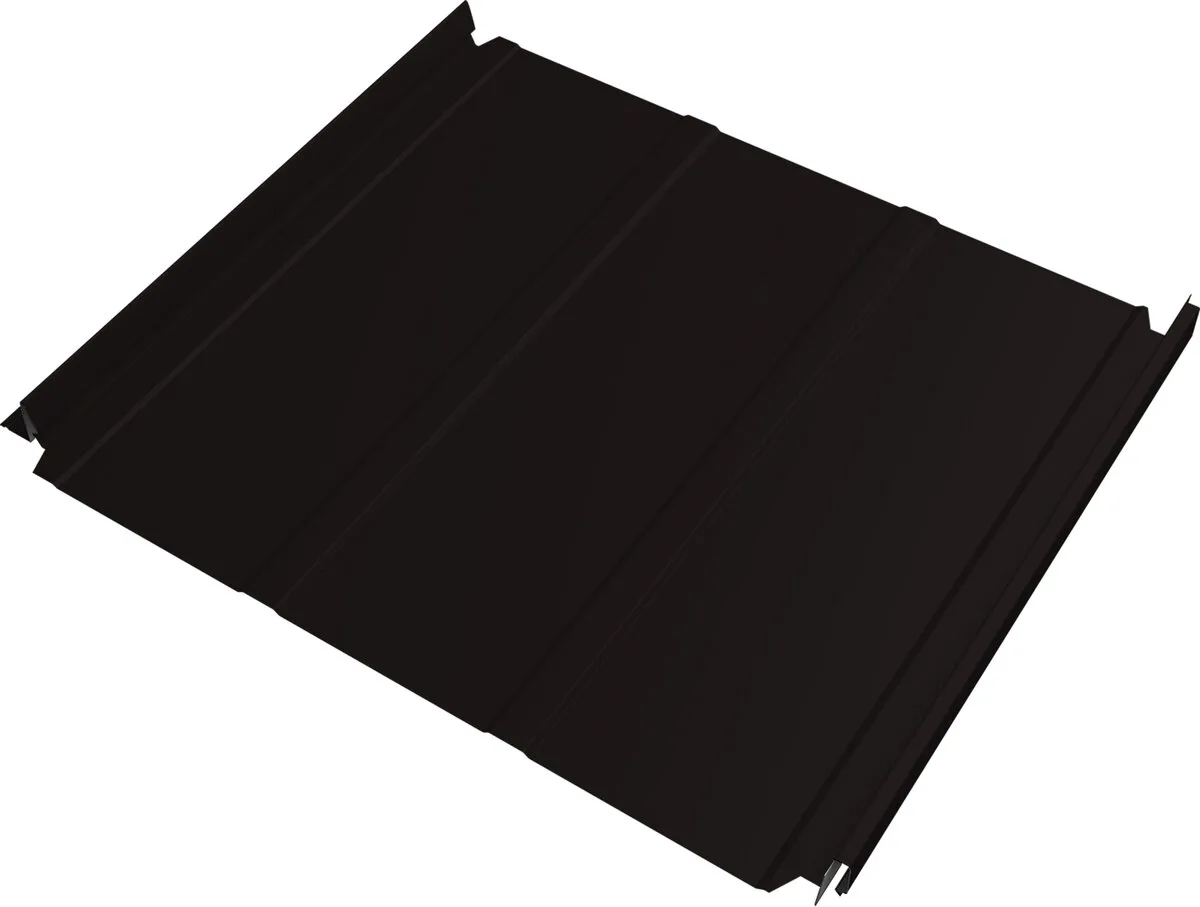 Кликфальц Double Pro Лайн Grand Line 0,45 Drap с пленкой на замках RAL 9005 черный