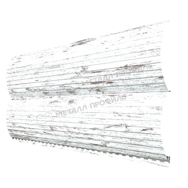 Сайдинг МЕТАЛЛ ПРОФИЛЬ Woodstock-Т-28х330 (ECOSTEEL_MA-01-Беленый Дуб-0.5)