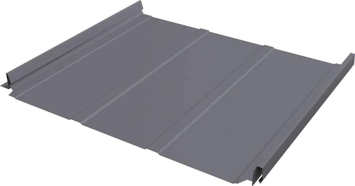 Кликфальц Про Лайн Grand Line 0,45 Drap с пленкой на замках RAL 7004 сигнальный серый