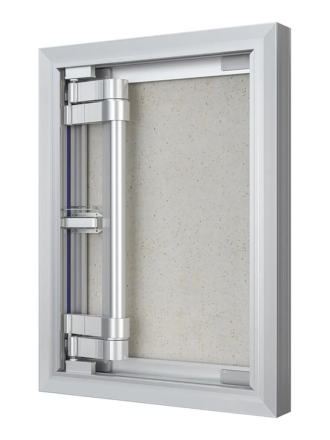 Люк ревизионный D Ceramo Optimum 300х400 скрытый монтаж петля алюминий EVECS