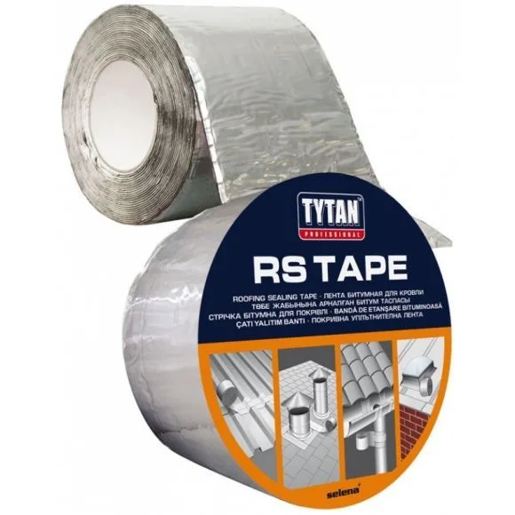 Лента битумная для кровли Tytan Professional RS TAPE 10смх10м алюминий (01208)