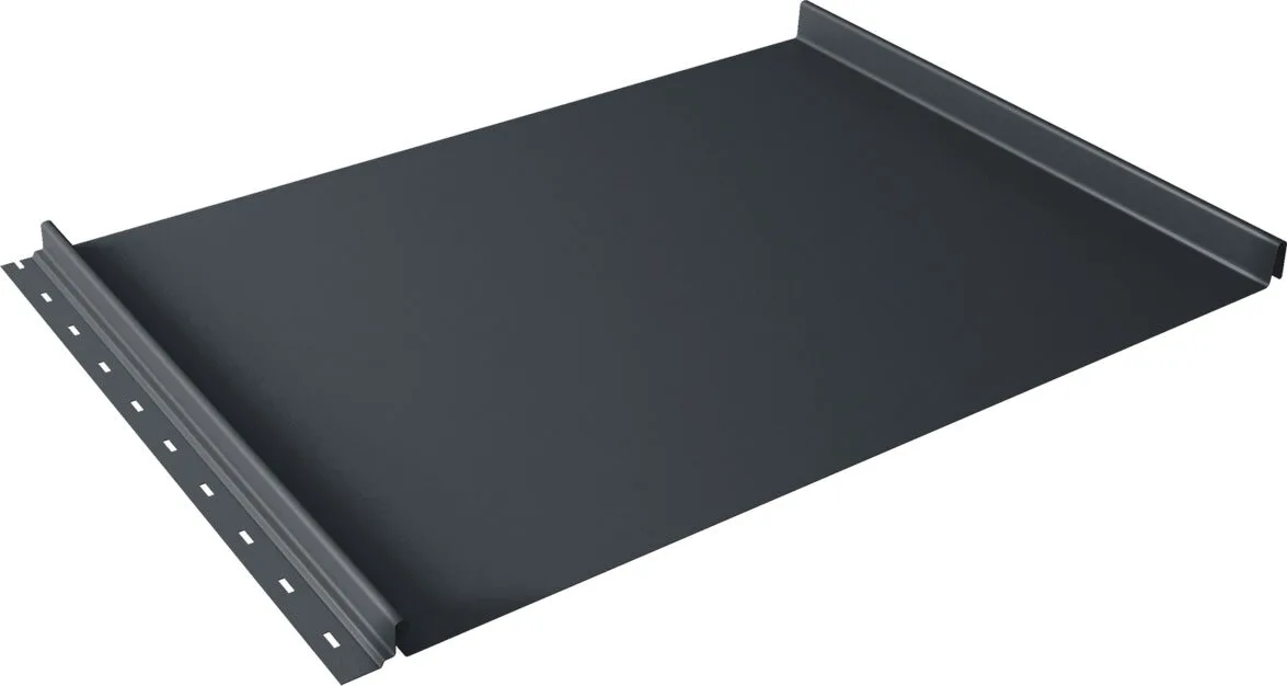 Кликфальц Grand Line 0,45 Drap двухсторонний с пленкой на замках RAL 7024 мокрый асфальт