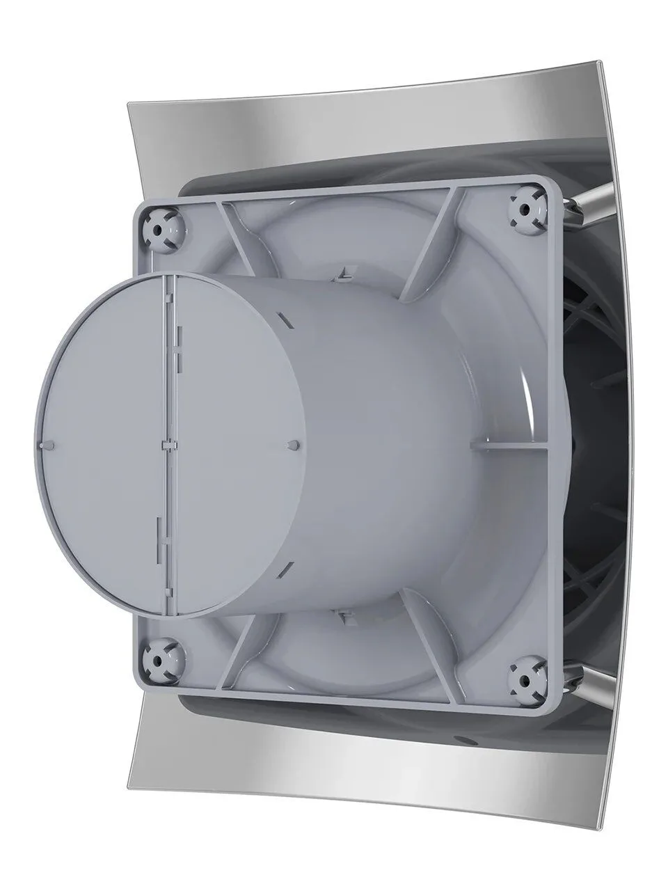 Вентилятор накладной BREEZE D125 обратный клапан Chrome DICITI