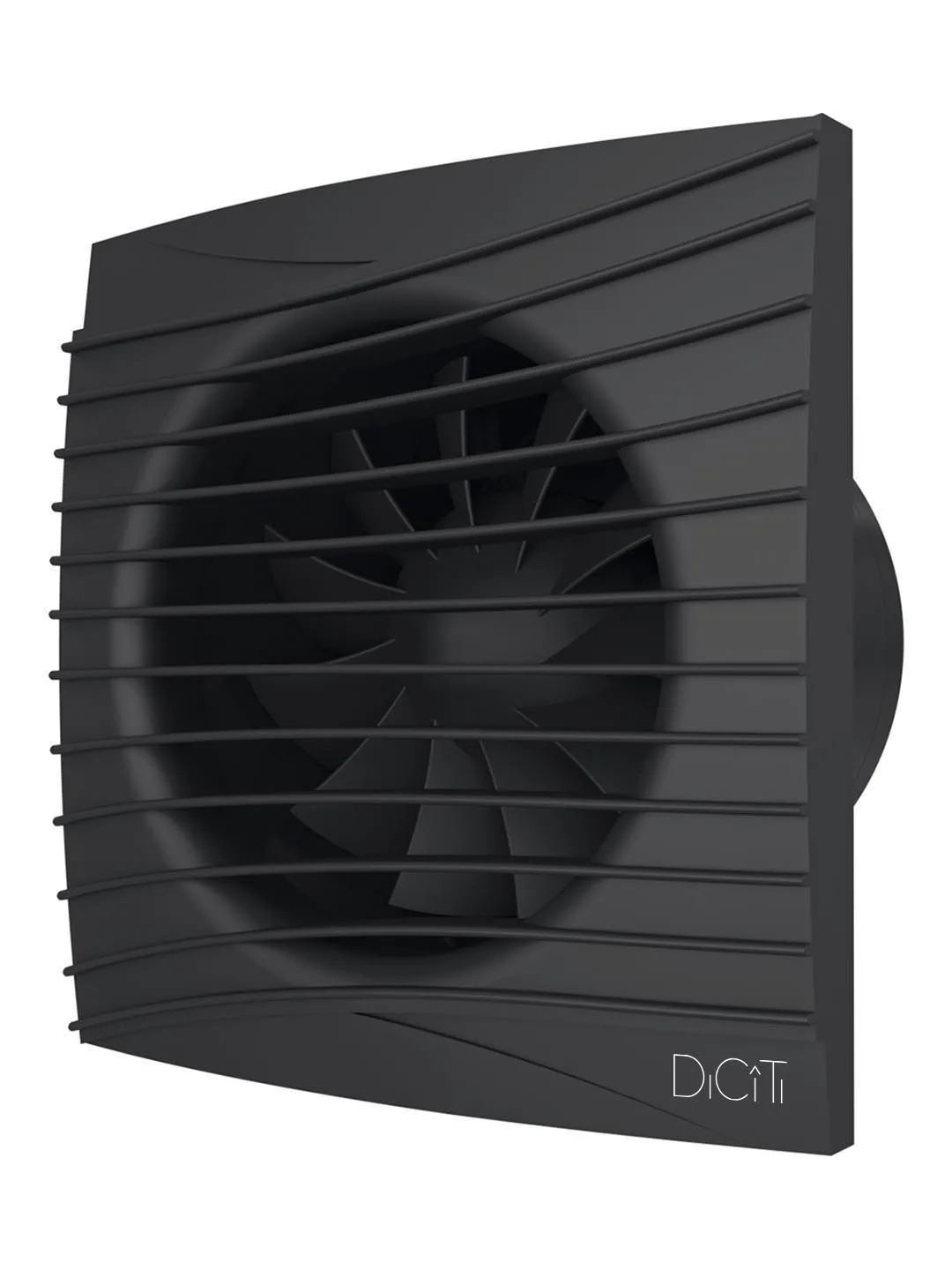 Вентилятор накладной SILENT D100 обратный клапан Matt black DICITI