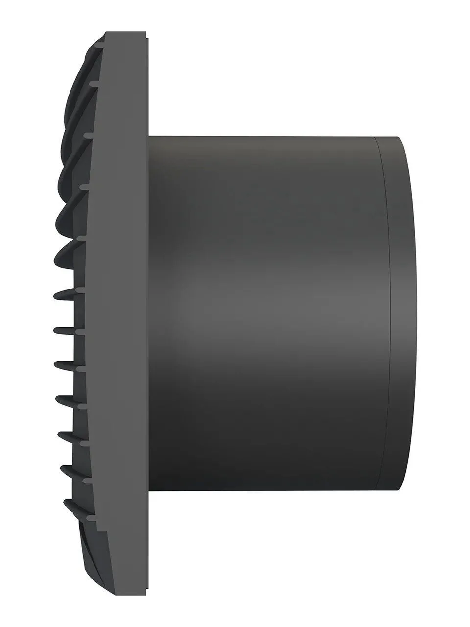 Вентилятор накладной SILENT D125 обратный клапан Matt black DICITI