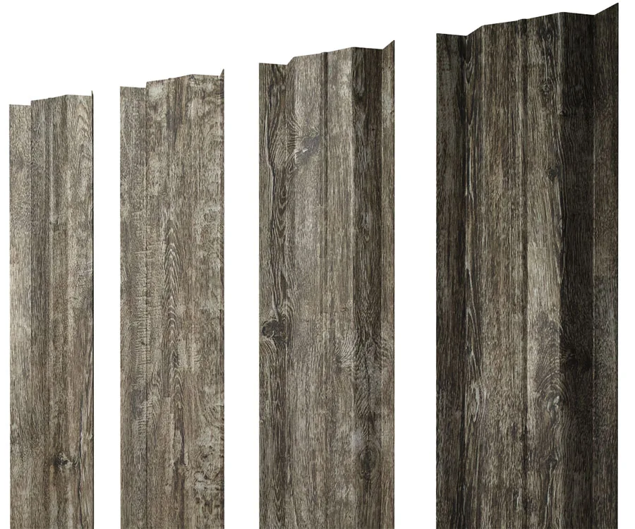 Штакетник М-образный В с прямым резом 0,45 Print Elite Nordic Wood TwinColor