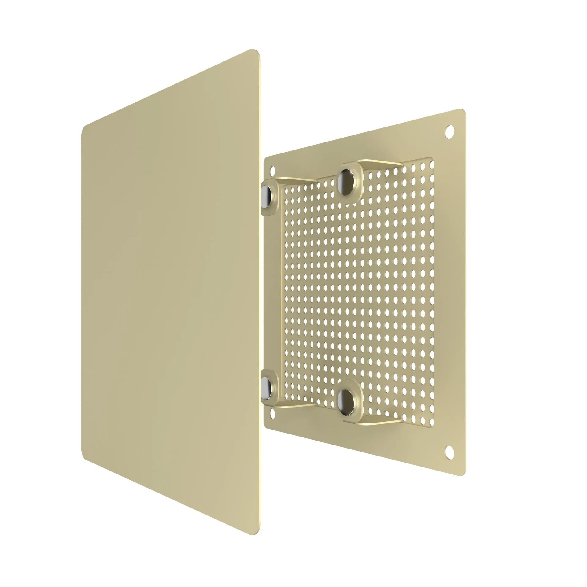 Решетка вентиляционная RVM сетка разъемная на магнитах 140х140 окрашсталь Beige ERA