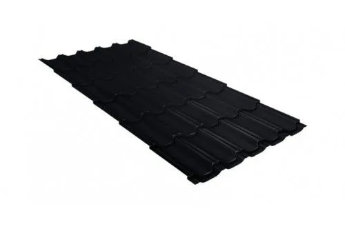 Металлочерепица квинта плюс Grand Line 0,5 Satin RAL 9005 черный