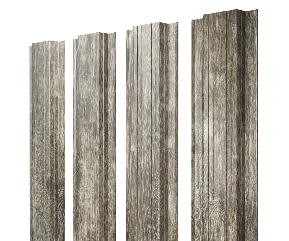 Штакетник Прямоугольный с прямым резом 0,45 Print Elite Nordic Wood TwinColor