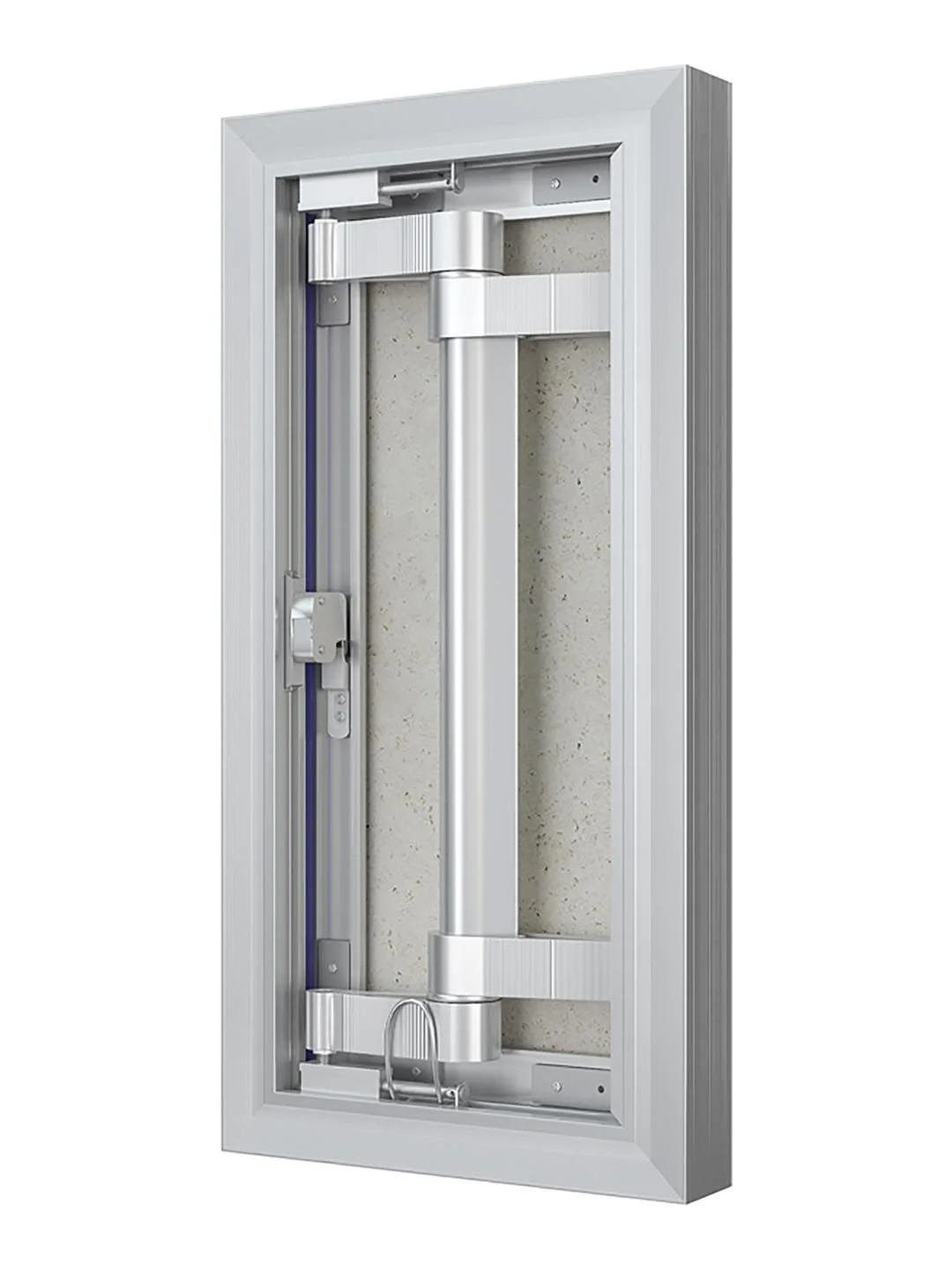 Люк ревизионный D Ceramo Optimum 200х400 скрытый монтаж петля алюминий EVECS