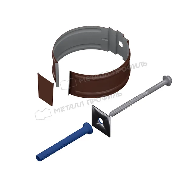 Держатель трубы МЕТАЛЛ ПРОФИЛЬ ПРОЕКТ D150 Ral 8017