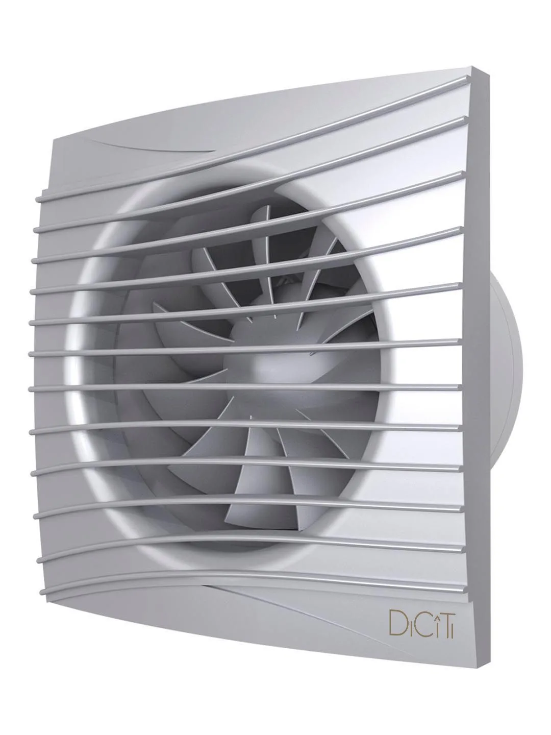 Вентилятор накладной SILENT D125 обратный клапан Gray metal DICITI