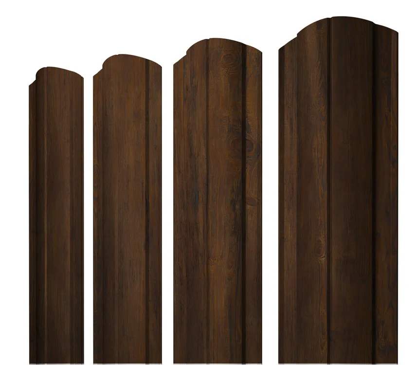 Штакетник Круглый фигурный 0,45 Print Elite Chestnut Wood