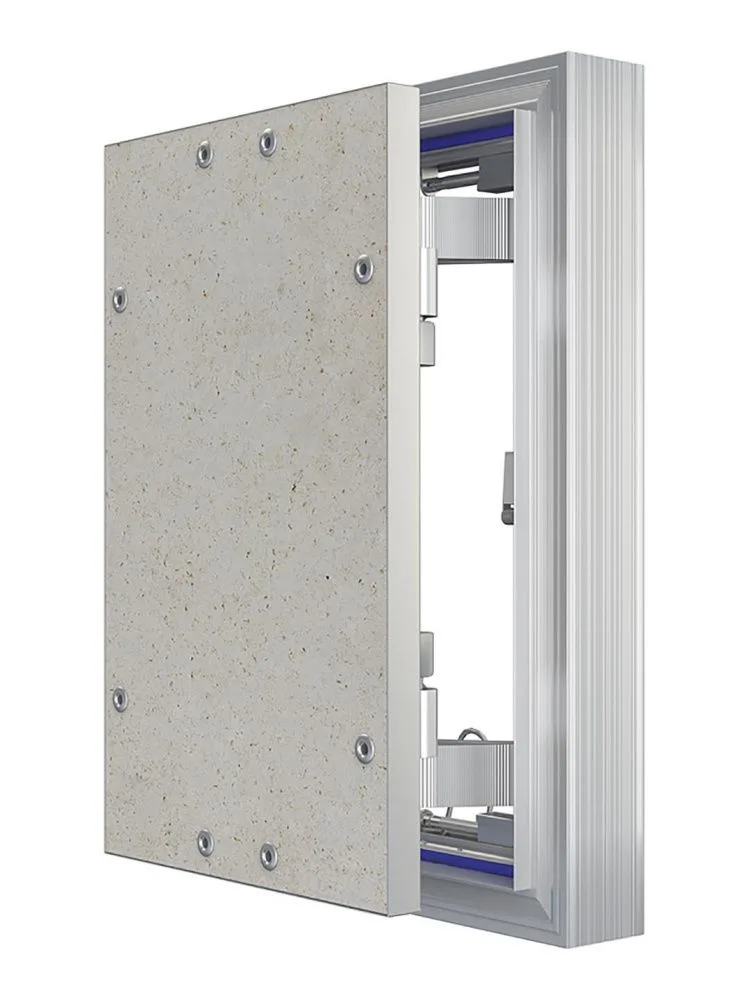 Люк ревизионный D Ceramo Optimum 200х300 скрытый монтаж петля алюминий EVECS