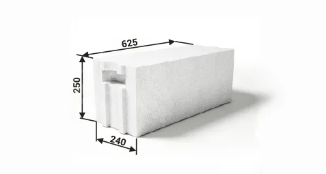 Стеновой газоблок ИНСИ 625x240x250 D400 B1,5