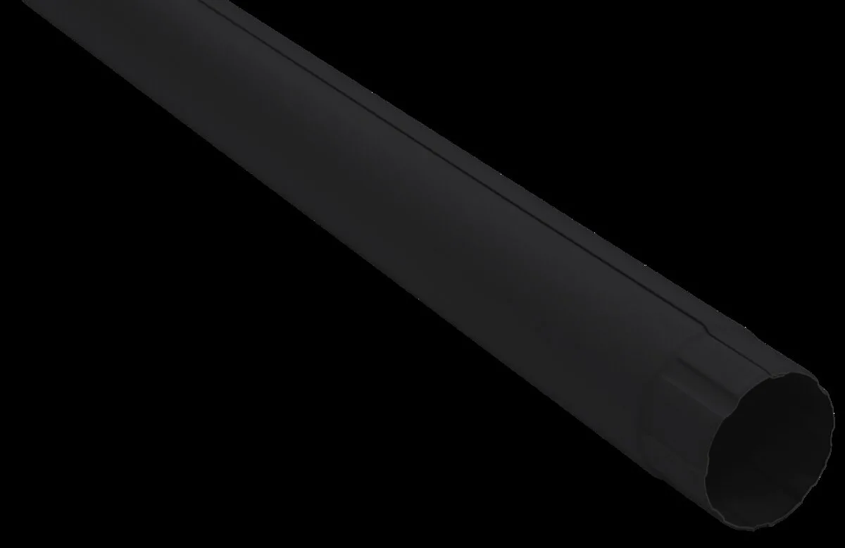 Труба круглая Grand Line ПУ матовый 90мм 3м RAL 9005 черный