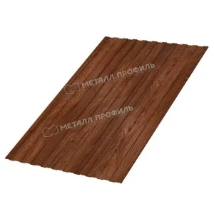 Лист профилированный С-8х1150, ECOSTEEL-01-МореныйДуб-0.7