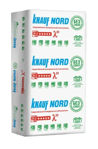 Утеплитель KNAUF NORD 50х600х1250 мм / 9 м2 / 12 плит