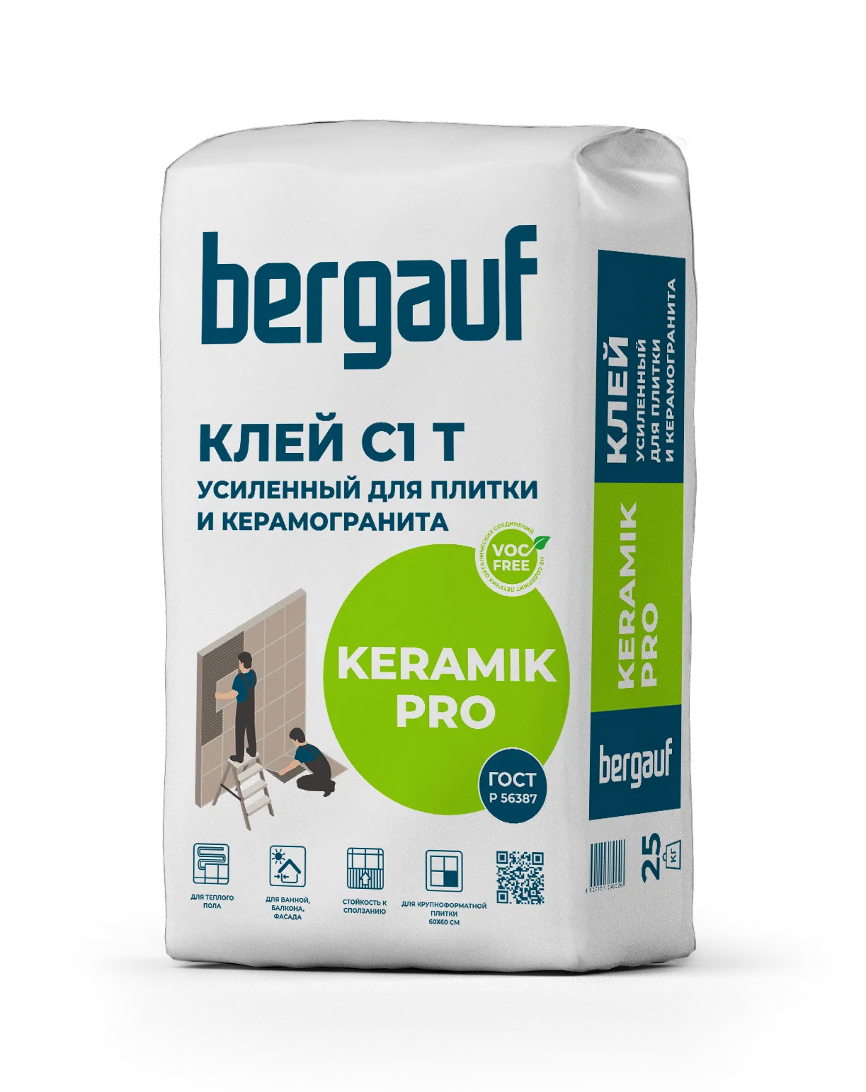 Bergauf Keramik Pro 25 кг Усиленный клей