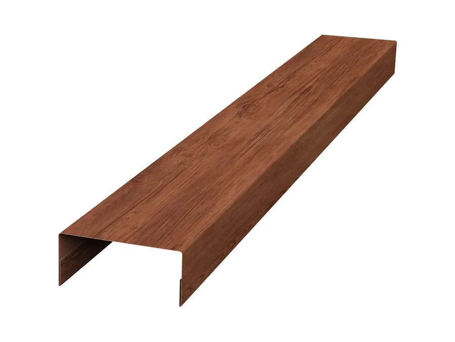 Крышка забора для горизонтального монтажа штакетника 0,45 Print Premium Rowan Fresh TwinColor (3м)