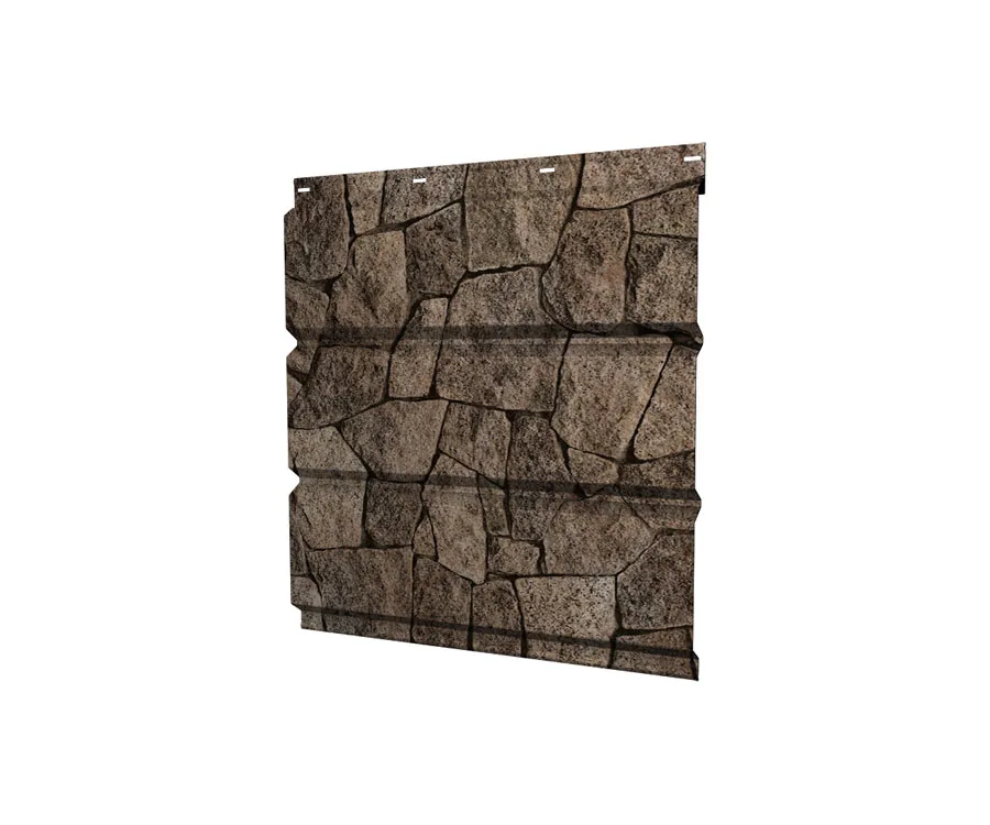 Софит металлический без перфорации 0,45 Print Elite с пленкой King Stone TwinColor