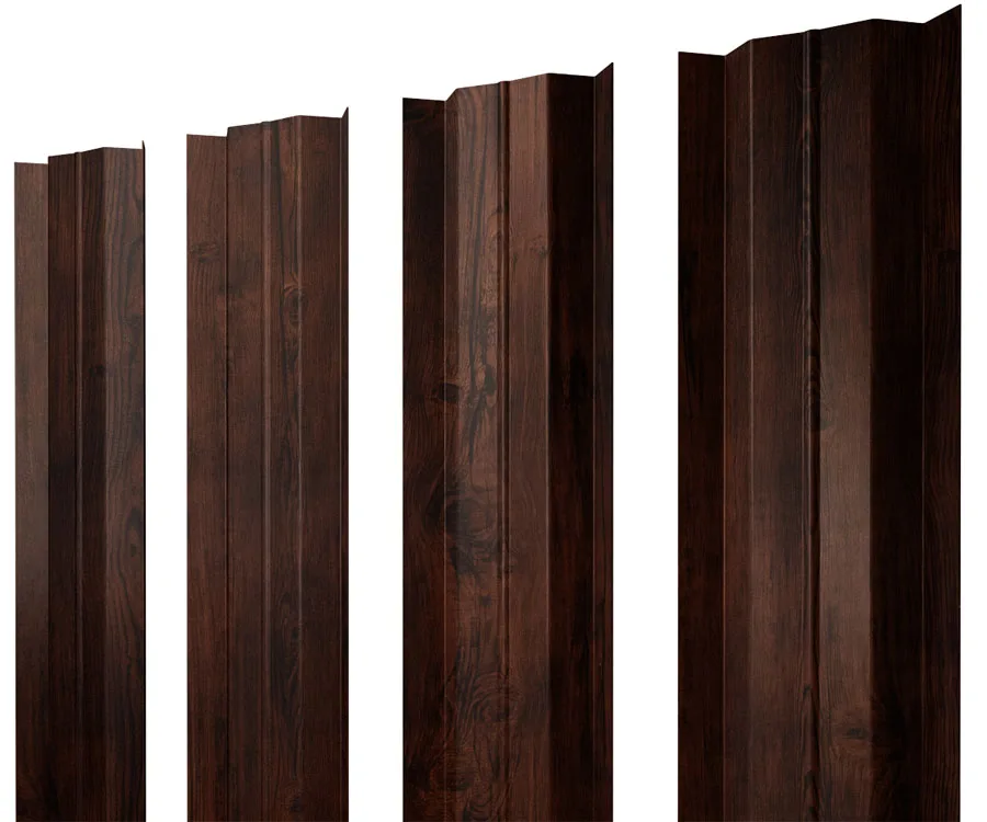 Штакетник М-образный В с прямым резом 0,45 Print Elite Cherry Wood TwinColor