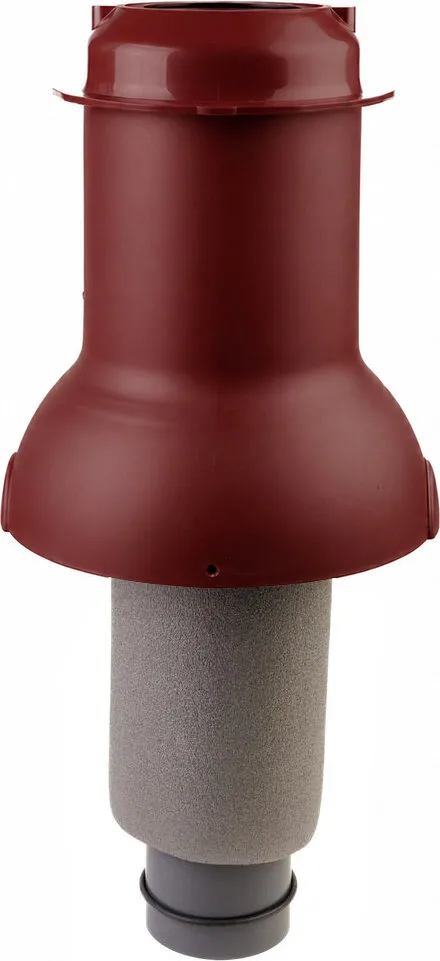 Выход канализации коньковый Krovent Пайп Кон (Pipe-Cone) 125/100 изолированный красный