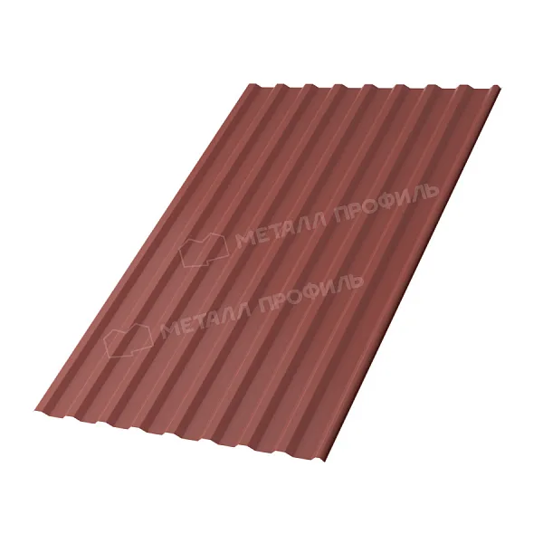 Профлист МЕТАЛЛ ПРОФИЛЬ МП-20x1100-R Металл Профиль (ПЭ-01-3009-0,7), RAL3009 Красная окись