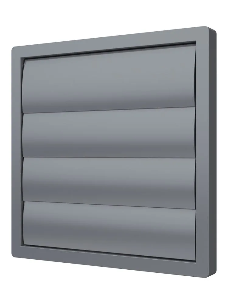Выход стенной КФ фланец D200 жалюзи 242х242 ASA Gray ERA