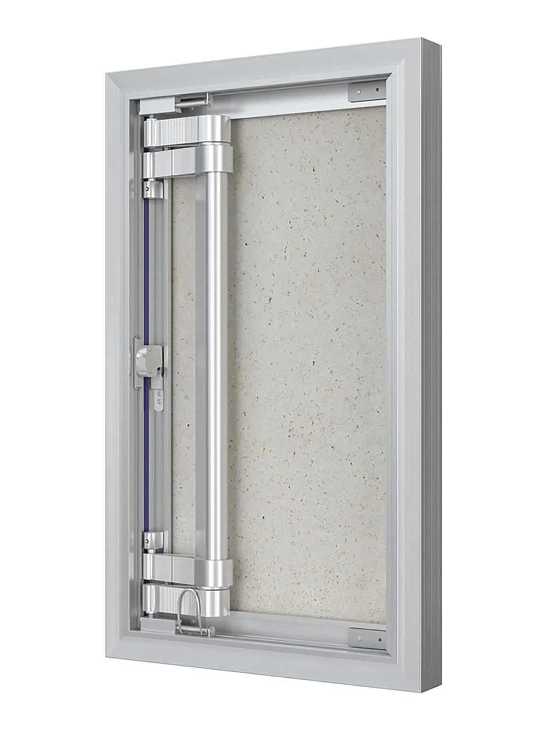 Люк ревизионный D Ceramo Optimum 300х500 скрытый монтаж петля алюминий EVECS