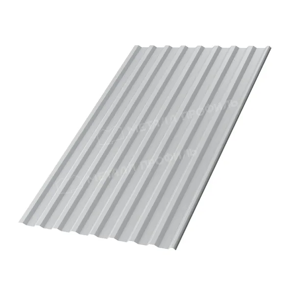 Профлист МЕТАЛЛ ПРОФИЛЬ МП-20x1100-R Металл Профиль (ПЭ-01-9006-0,7), RAL9006 Белый алюминий