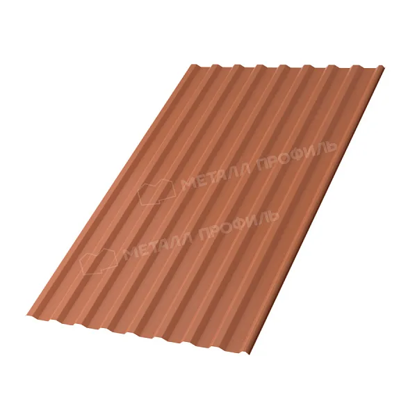 Профлист МЕТАЛЛ ПРОФИЛЬ МП-20x1100-R NormanMP Металл Профиль (ПЭ-01-8004-0,5), RAL8004 Коричневая медь