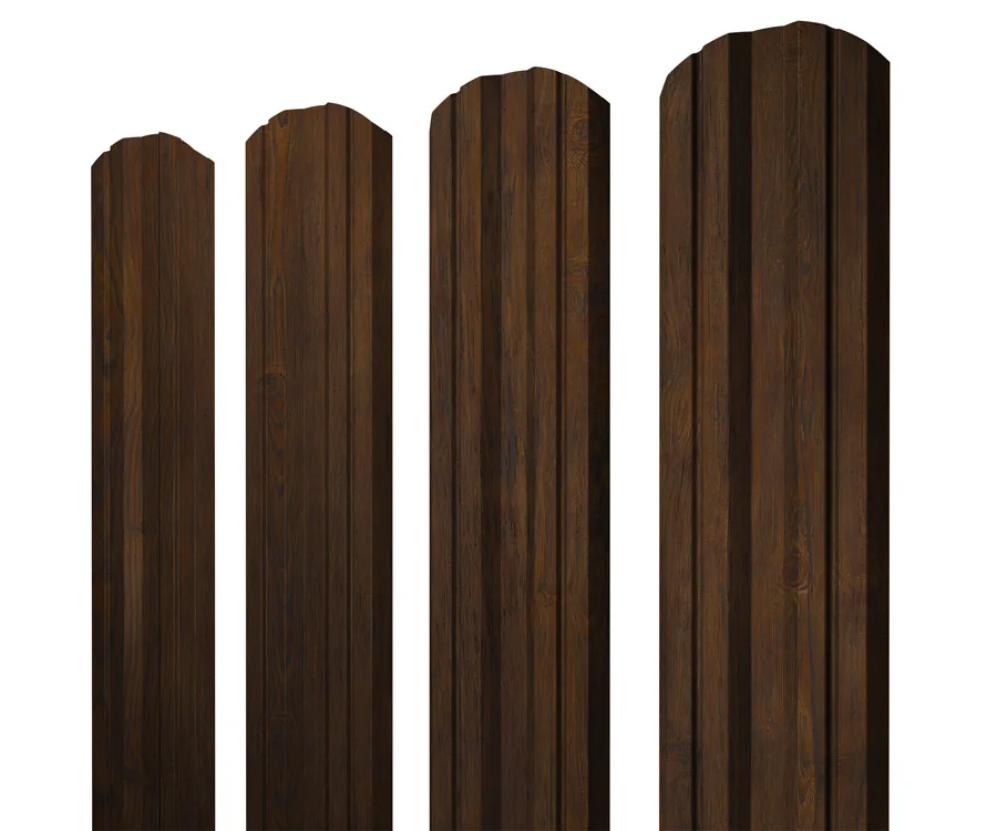 Штакетник Twin фигурный 0,45 Print Elite Chestnut Wood