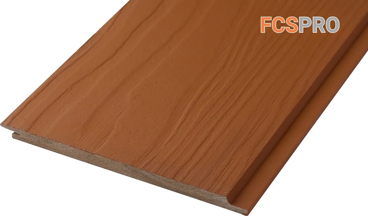 Фиброцементный сайдинг 190х10мм FCSPRO Вуд Клик F30 теплая земля (3м)