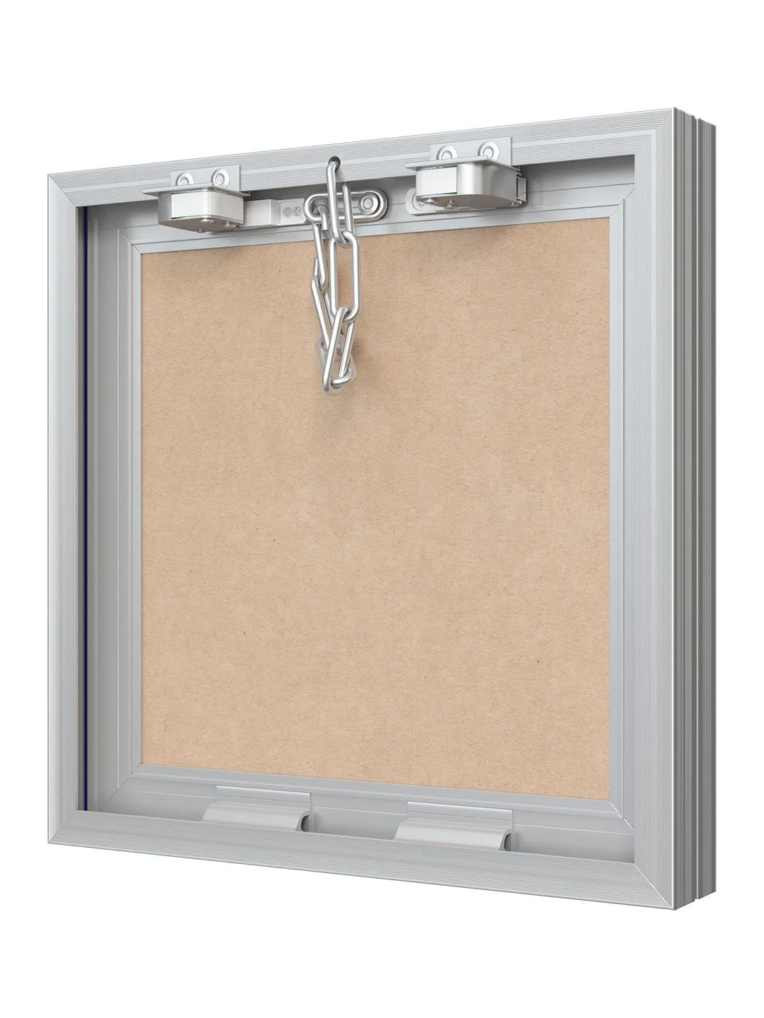 Люк ревизионный D Ceramo Base 250х250 скрытый монтаж съемный алюминий EVECS