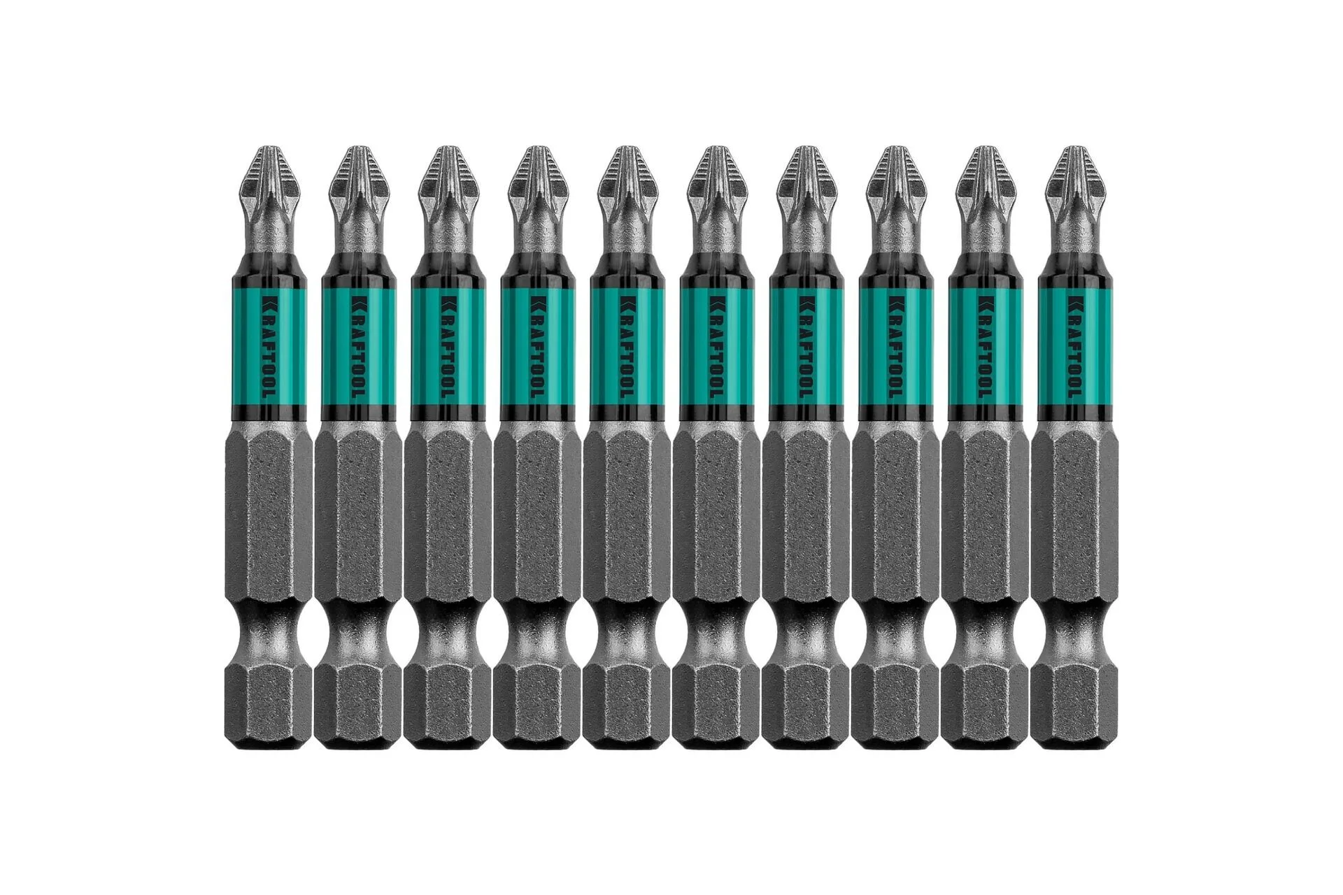 Биты PZ2 Kraftool Optimum Line 50мм тип хвостовика E 1/4 10шт в блистере