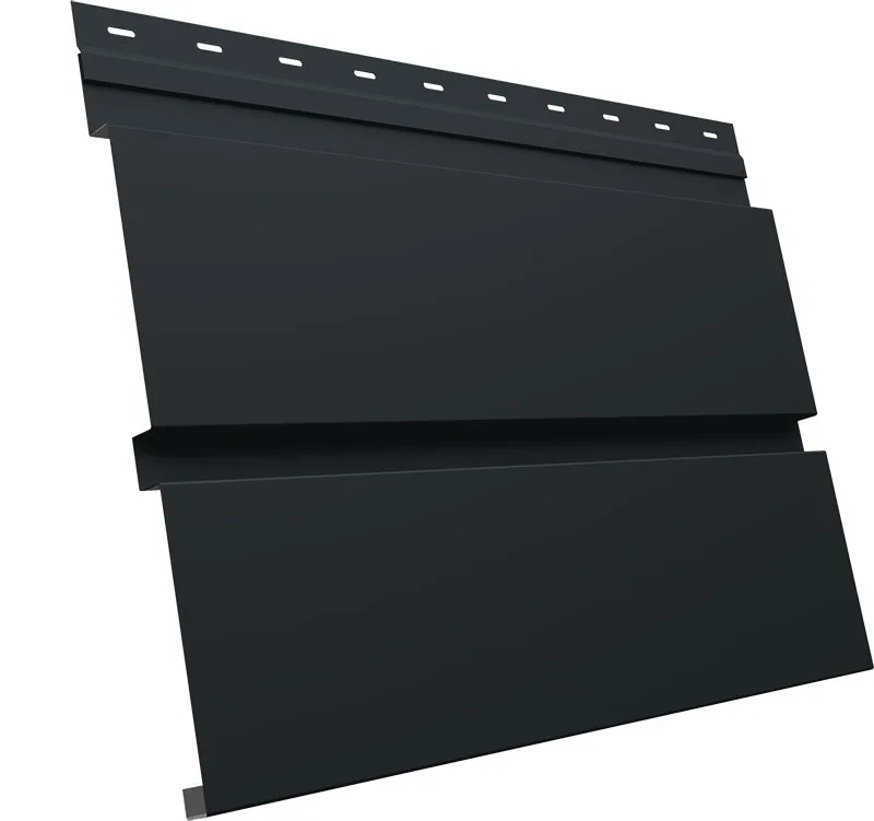 Сайдинг металлический Квадро Брус в01 Grand Line 0,5 GreenCoat Pural БТ матовый с пленкой RR2H3 (RAL 7016 антрацитово-серый)