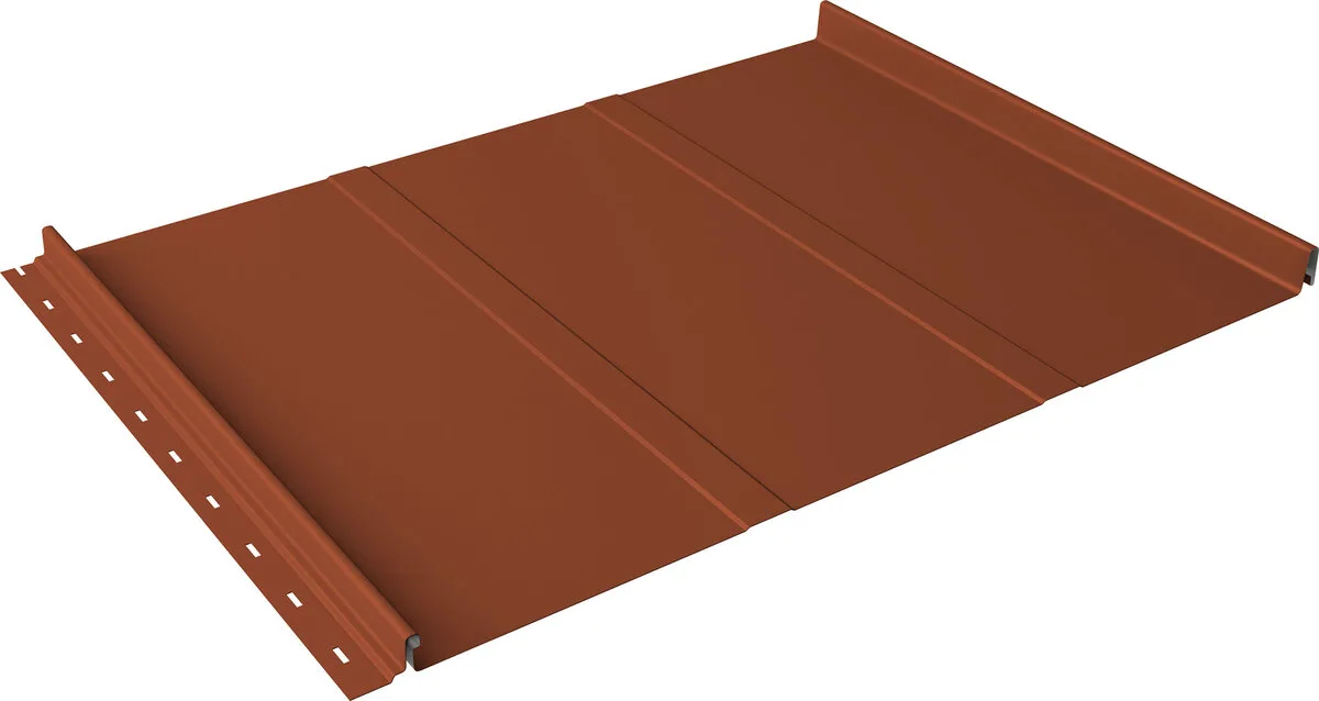Кликфальц Лайн Grand Line 0,45 Drap с пленкой на замках RAL 8004 терракота