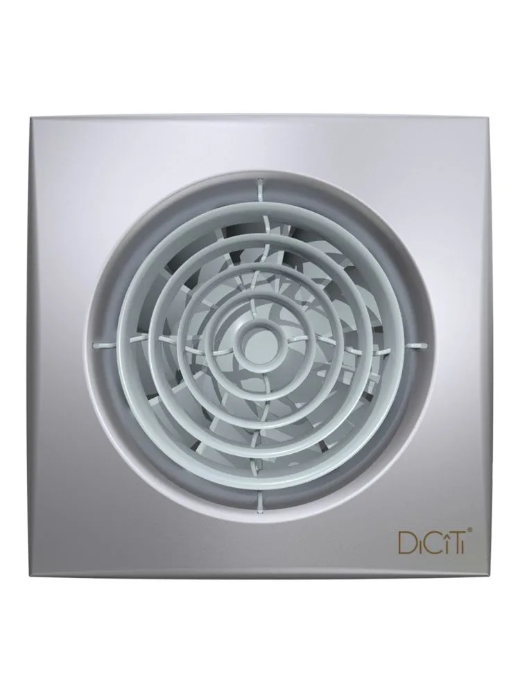 Вентилятор накладной AURA D100 обратный клапан Gray metal DICITI