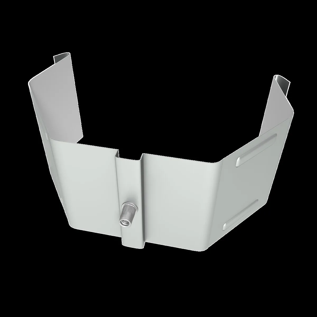 Крепление трубы для гофры на кирпич Vortex в2 RAL 9006 бело-алюминиевый